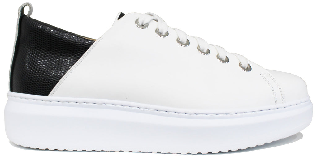 SNEAKER UOMO ACS PELLE BIANCO TEJUS NERO| ACS Calzature Italiane