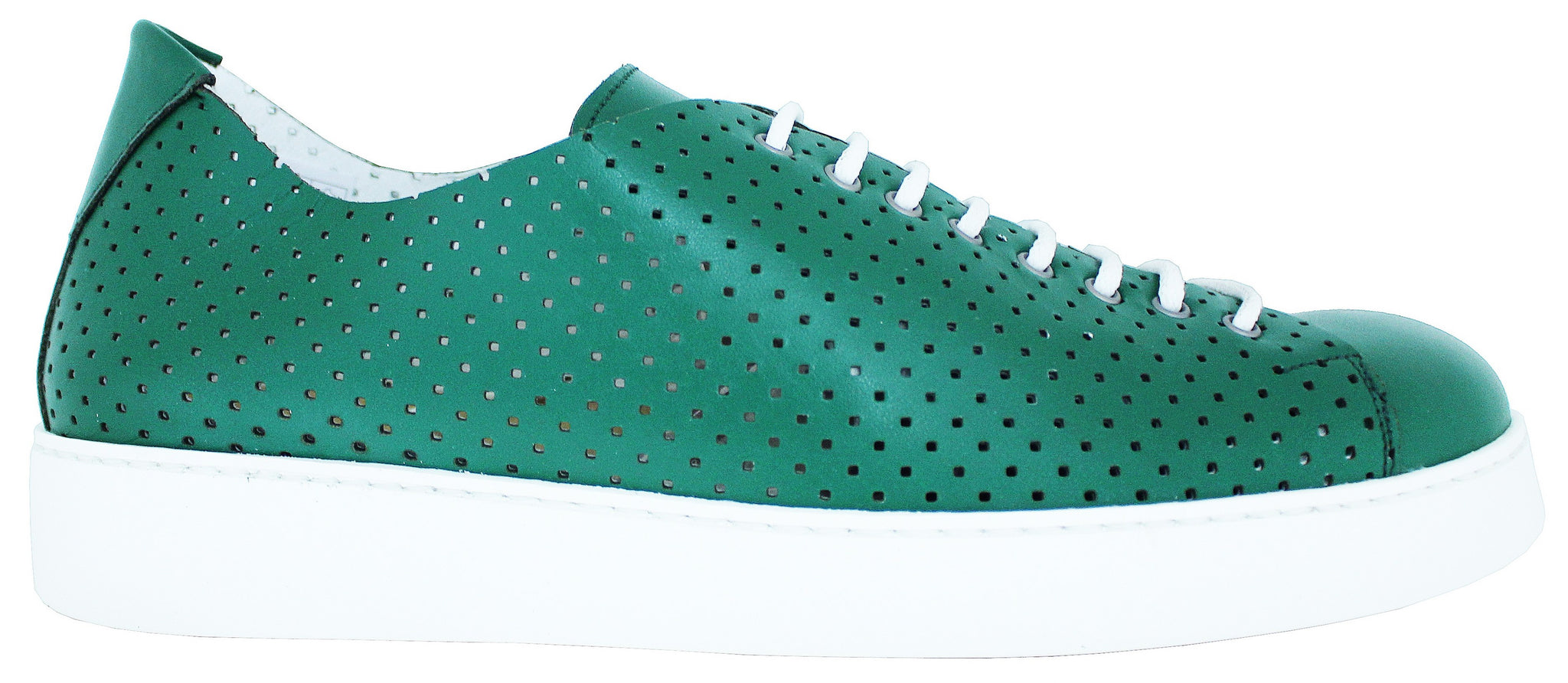 ACS SNEAKER UOMO PELLE FORATA VERDE| ACS Calzature Italiane