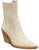 vista frontale scarpe texano a punta donna camperos elegante altezza polpaccio calzaturificio iavarone articolo ske02n in vera pelle scamosciata crema tonalità beige molto morbido con elastico tacco medio alto 80 8 cm largo 100% made in italy scarpe con negozio a civitanova marche collezione moda 2022 soletta morbida estraibile per plantare calzature artigianali made in italy scarpe online
