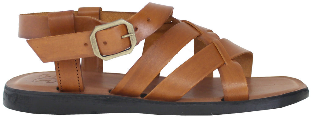 Sandalo Uomo In Vera Pelle Italiana - Artigianale Marrone, Stile Positano - Foto 12